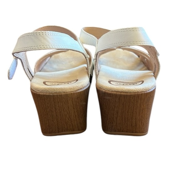 Dansko Season White Leather Adjustable Buckle Platform Sandals US 10.5-11/EU 41 - Picture 6 of 16
